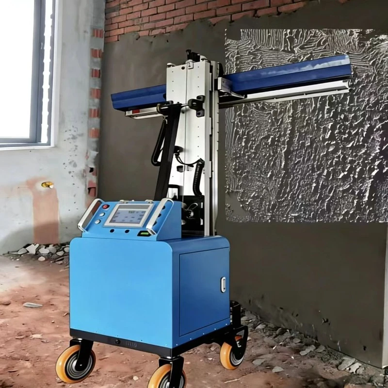 Wall plaster, adjustable height and thickness, building construction