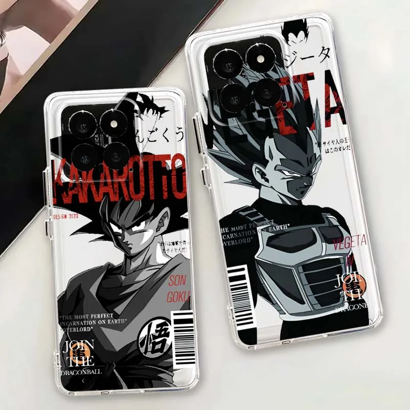 

Dragon Ball Vegeta Goku Phone Case For Xiaomi 17 15 14 13 12 12S 12X 12T 11 11T Pro max Lite ultra TPU Transparent