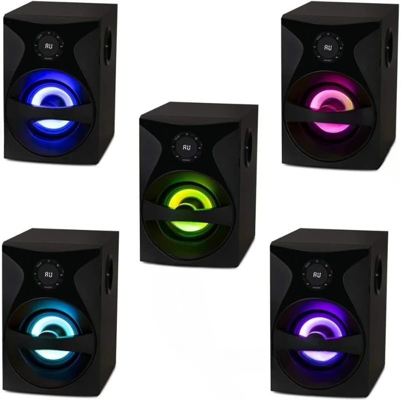 

Bluetooth 2.1 Surround Sound System with LED Light Display, FM Tuner, USB/SD Card Inputs