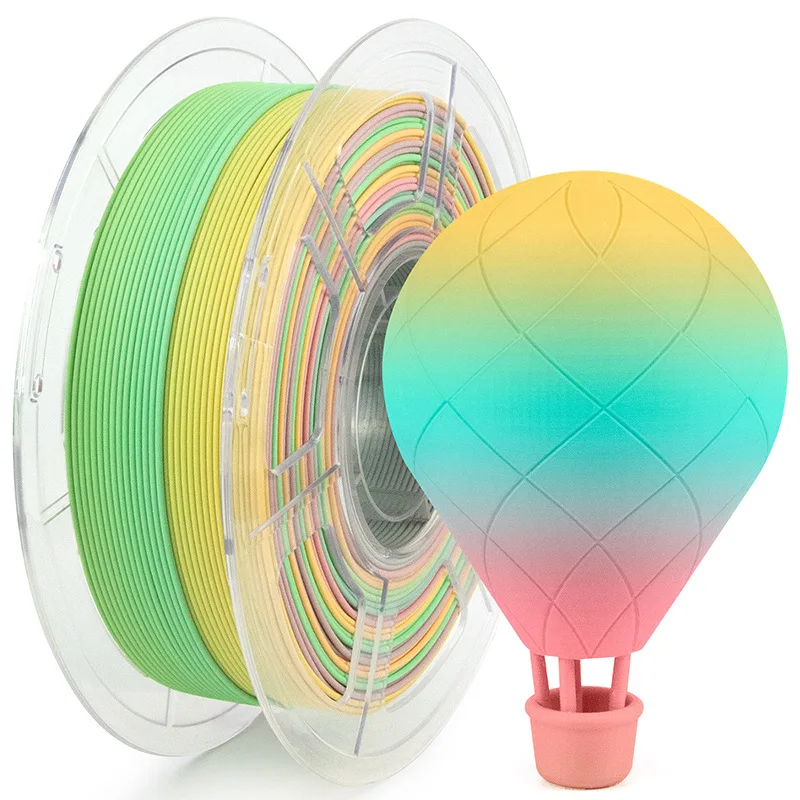 High Speed PLA Matte Filament 1.75mm Rainbow Gradient Color Fast Print Smooth Surface for Creality Ender 3 Bambu Lab