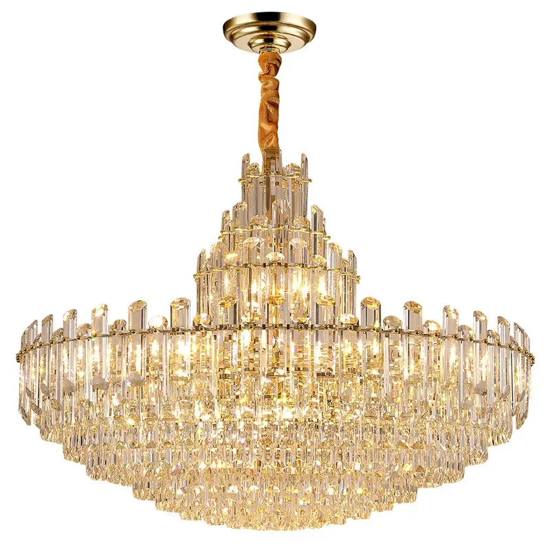 Luxury high-end living room, main lamp, high-end hall crystal chandelier, Italian minimalist commercial dining room restaurant