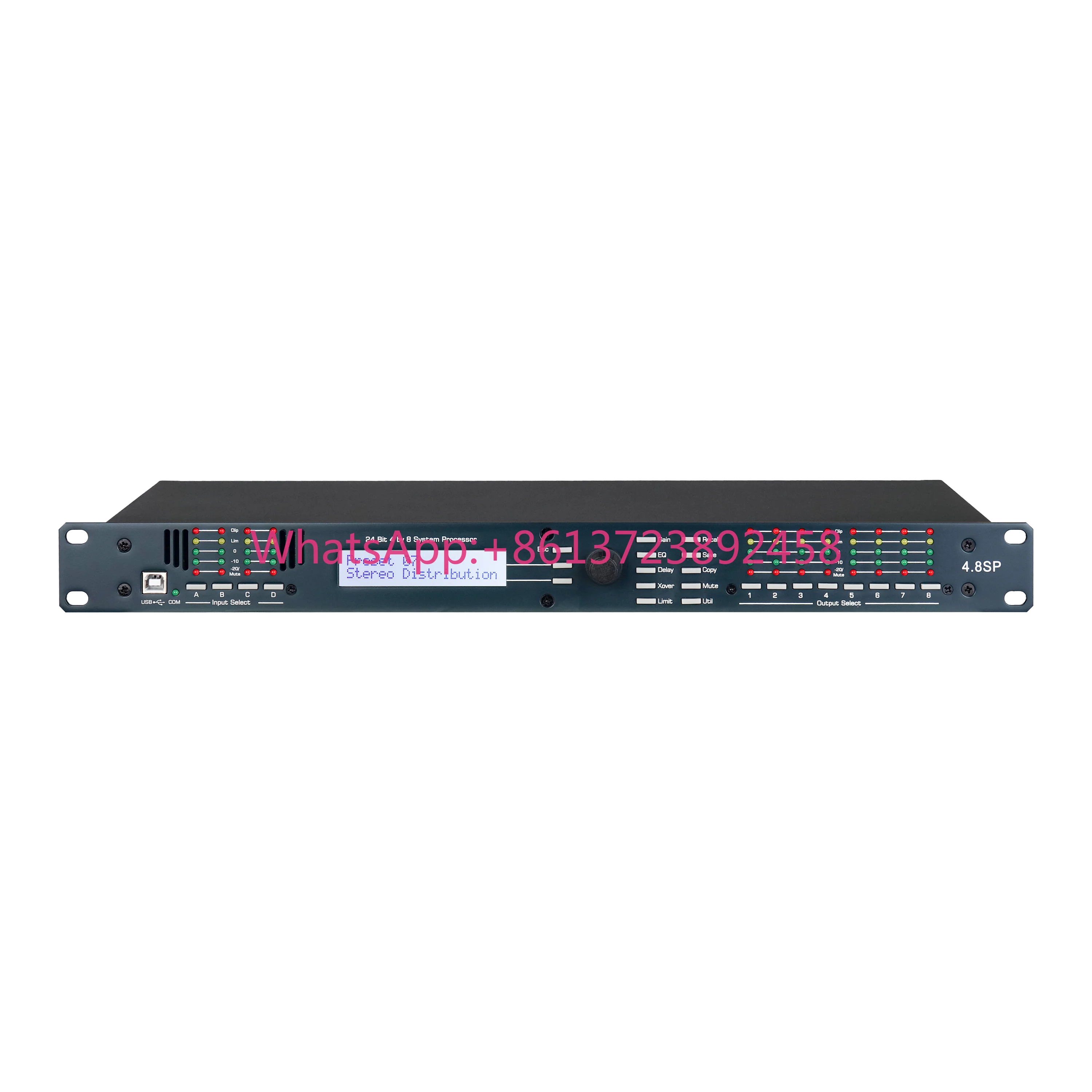 EIF 4.8 SP Professional  Audio Processor 4 In/8 Out  Provides Precise Audio Processing Capabilities and Superior Sound Quality.