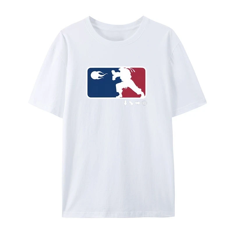 

2025 Summer Cotton Round Neck T-shirt Game Street King Short Sleeve for Men and Women Loose and Versatile