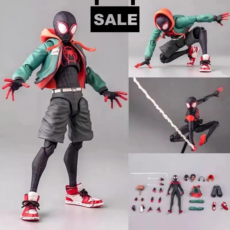 NOVO LANÇAMENTO: Presente de Aniversário Quente - Estátua de Personagem de Anime Homem-Aranha Miles Morales (SV SHF) da Marvel - Modelo de Evento Spider-Man Penny Parker