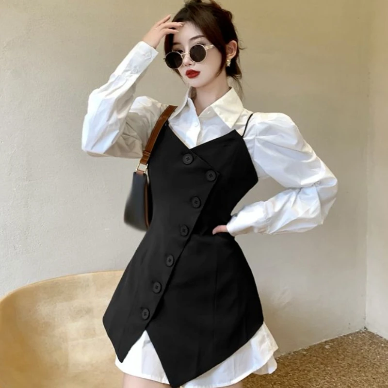 Kamizelki damskie nieregularne Slim Temper Office Lady prosta moda Streetwear wiosna jesień osobowość klasyczna Chalecos Para Mujer