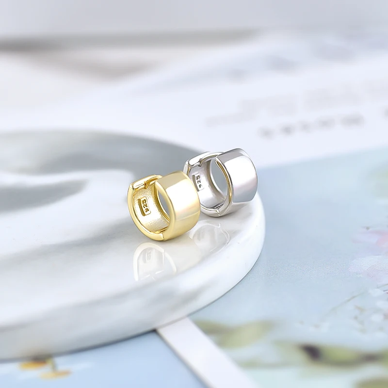NEW 925 Silver Needle Maximalism Gold Hoop Earrings For Women Double Layer Geometric Prismatic Ear Buckle Fashion Party Jewelry