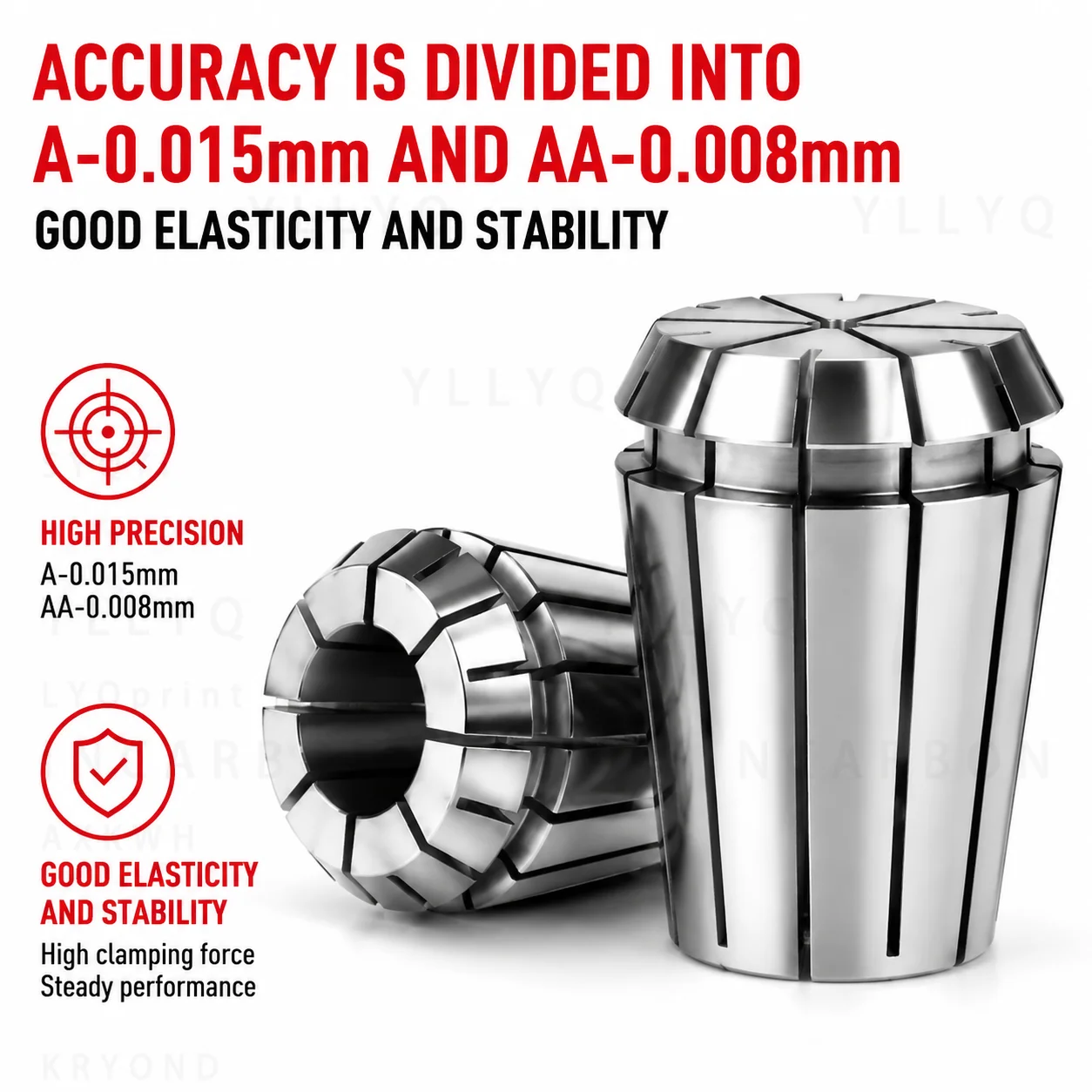 ER11 ER16 ER20 ER25 ER32 ER40 High Precision Spring Collet Chuck Set 0.008mm 0.015mm Runout for CNC End Mill Holder