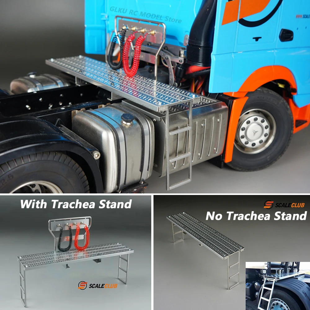 

1/14 simulation metal beam working platform retractable tread upgrade Scaleclub TBSS-TY-1 for Tamiya Lesu RC tractor truck model