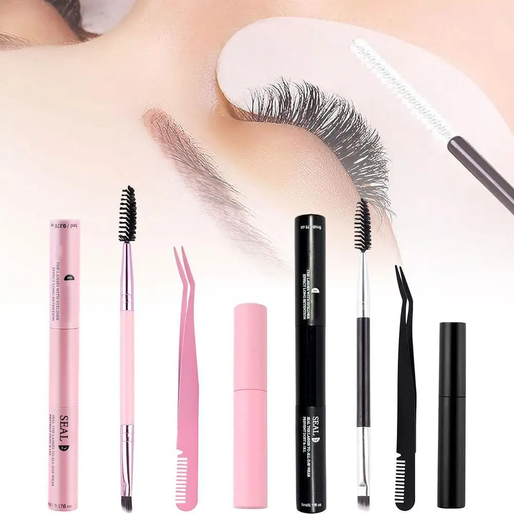 접착제 인조 속눈썹 신제품 더블 헤드 2 in 1 본드 및 씰 래쉬 글루 지속 방수 속눈썹 접착제 DIY 그룹 속눈썹용