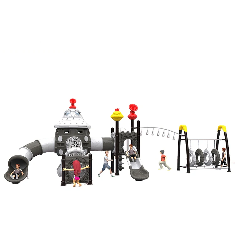Outdoor Equipment Children Amusement Park Tube Slide Plastic Big Kid Garden Outdoor Playground Airplane