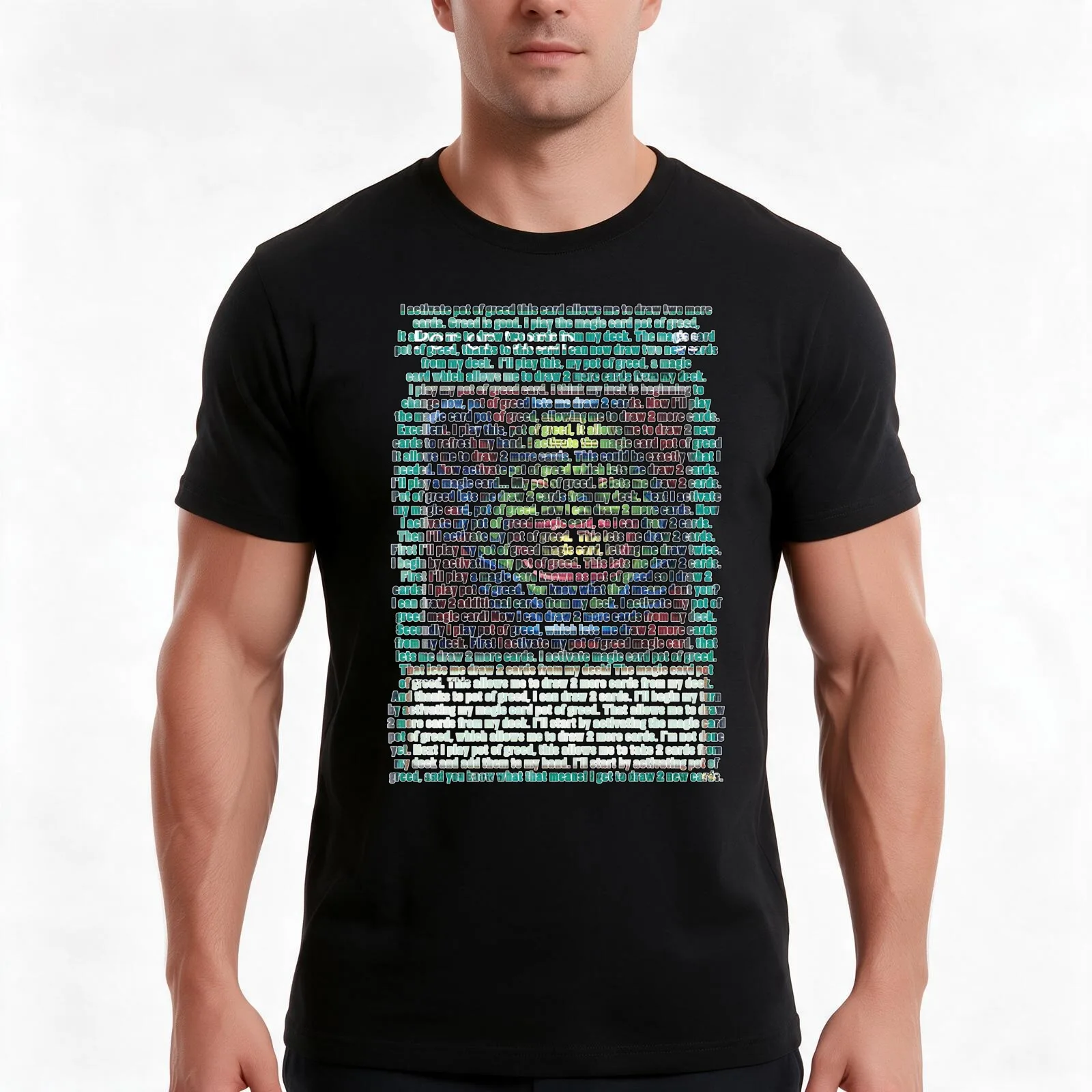 Pot of Greed Word Art T-Shirt, Summer Casual Cotton Tee, Oversized Streetwear Tops, Vintage Graphic Print, Unisex Men Women