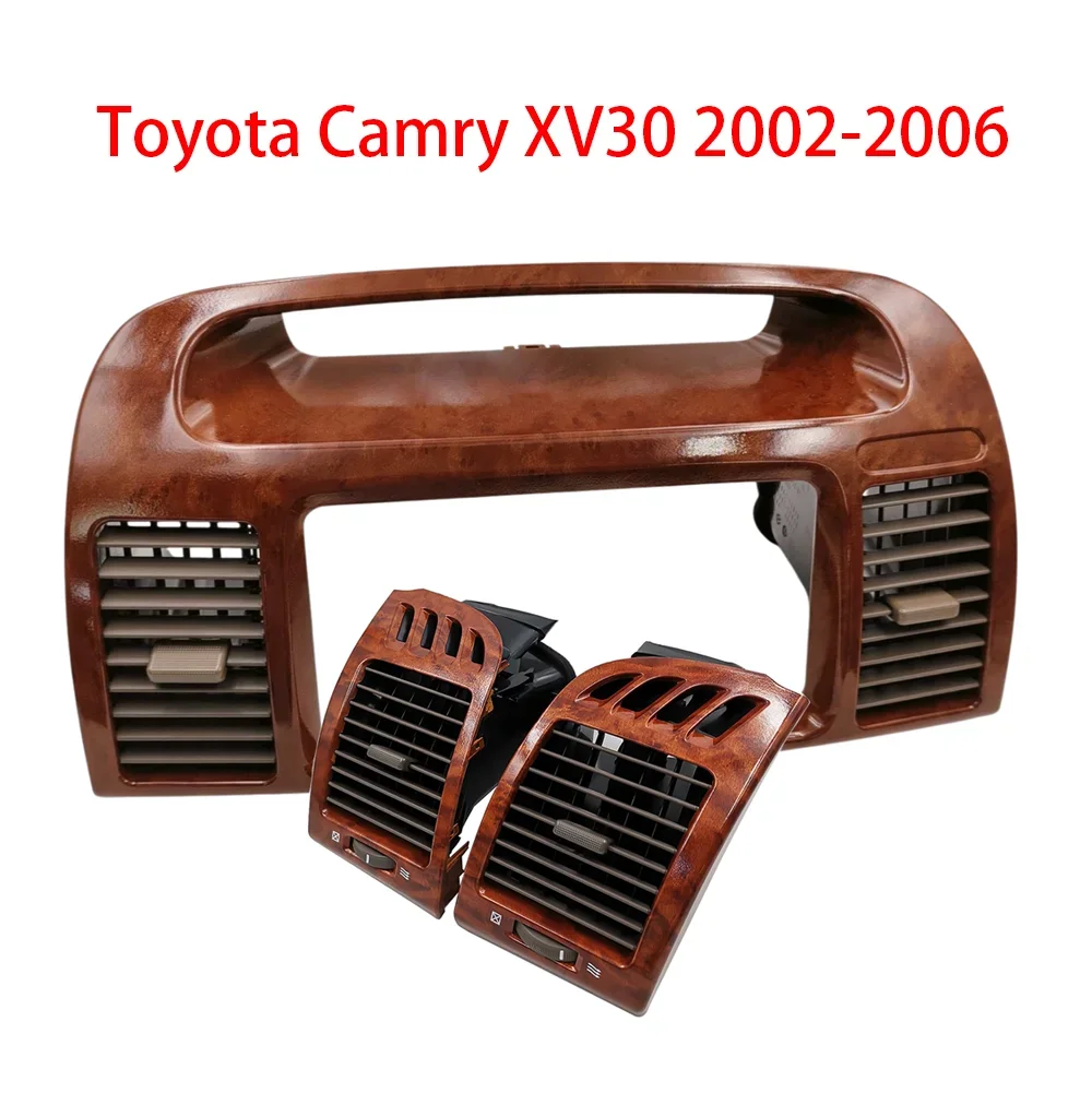 Car Interior Air Conditioner Decoration A/C Outlet Air Vent Grille for Toyota Camry 2002-2006 Front Center Dash AC Vents Radio