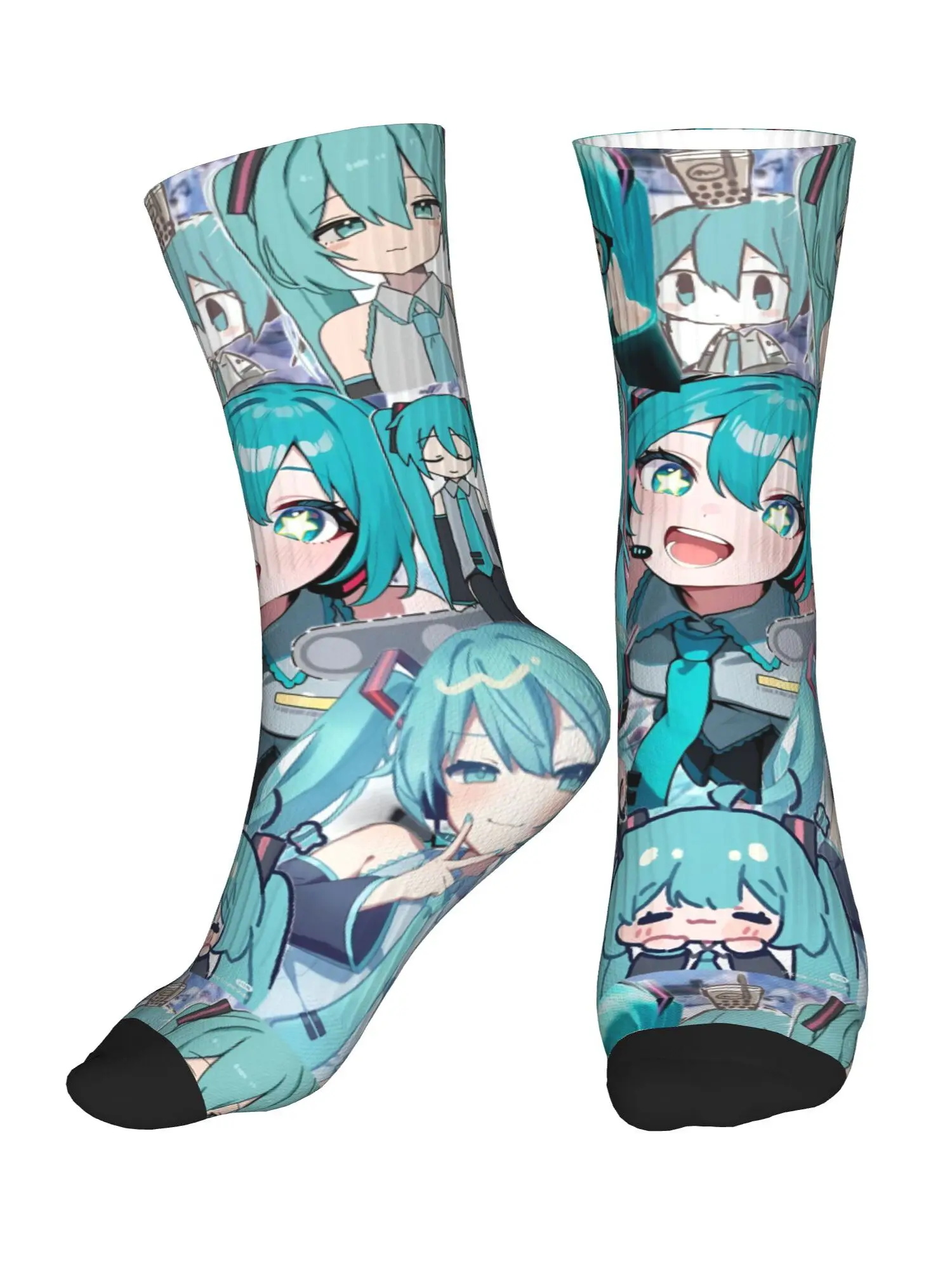 Hatsune Miku Anime chaussettes hommes femmes chaud mode équipage chaussettes