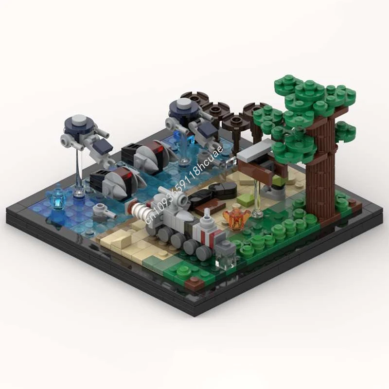 512 Uds. MOC Nano Star Battle Kashyyyk modelo de bloques de construcción educación Modular niños cumpleaños arquitectura juguetes regalos de navidad