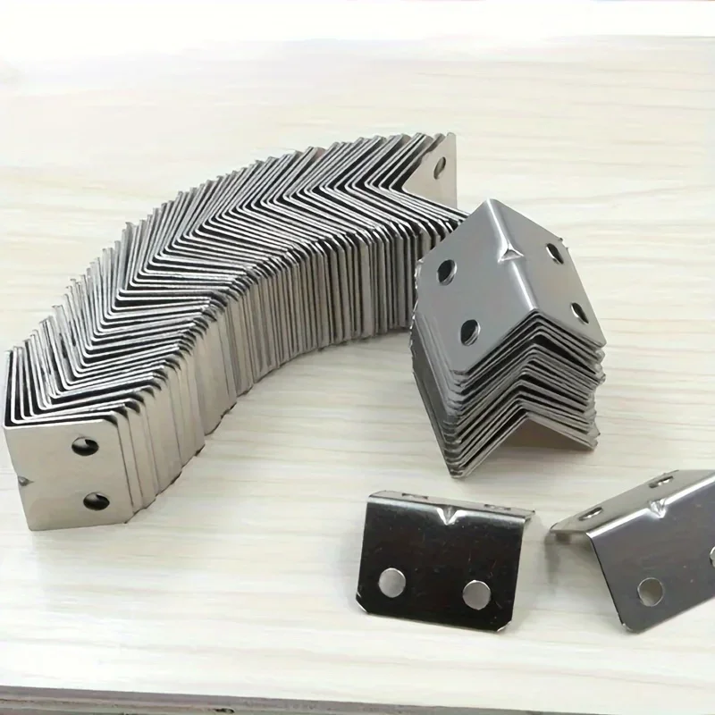 100 pieces (20 L-shaped brackets+84 screws): sturdy metal corner codes used to secure and reinforce drawers