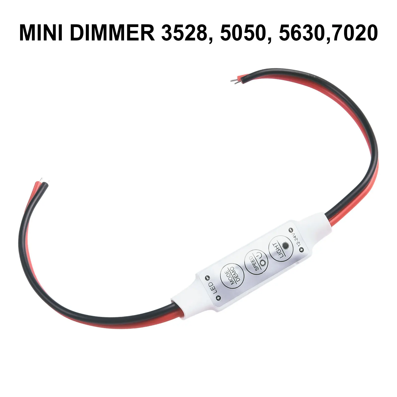 Strip Light Controller Decoração, Mini On e Off Switch, 5 Modos Acessórios, Dimmer, DC 12V, 144W, 3528, 5050, 5630