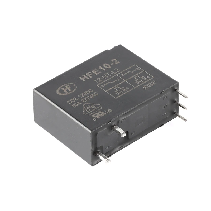 Magnetic holding relay HFE10-2-12-HT-L2 5P Double coil with manual switch 50A 12VDC