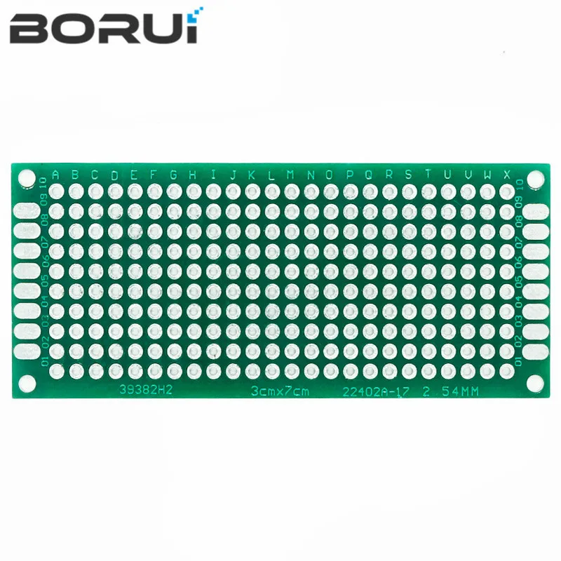 Prototype PCB universel double face, carte de circuit imprimé bricolage, vert, 3x7cm, 1PC