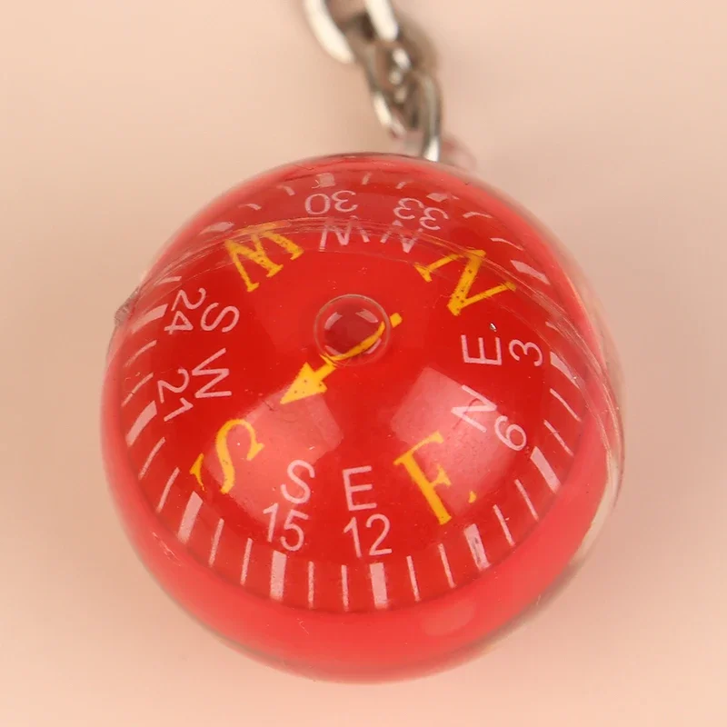 1pc Portable Lightweight Emergency Compass Outdoor Survival Keychain Ball Compass Tool