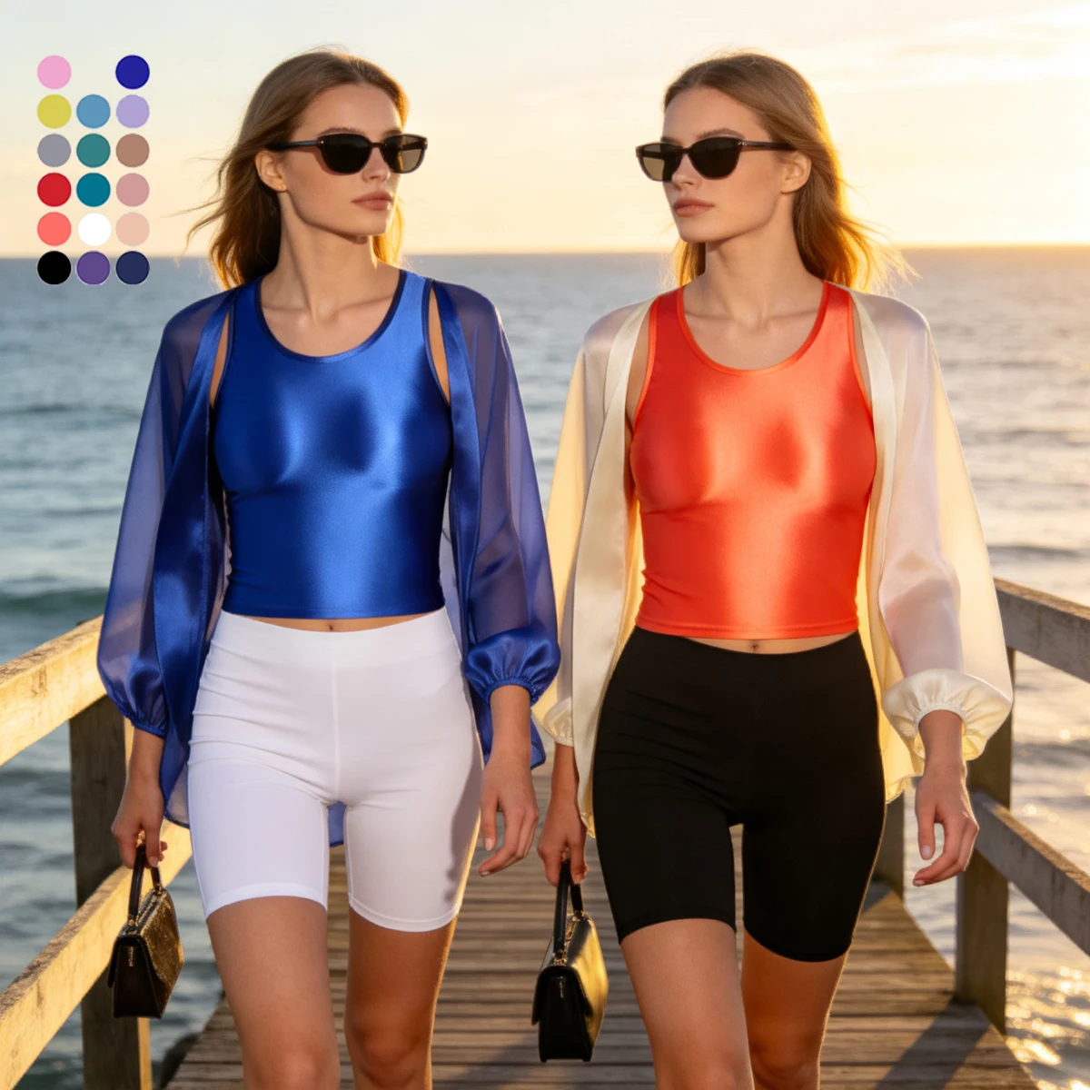 MJINM Oil Glitter High Stretch Vests Quick-dry Bodybuilding Fitness Yoga Sleeveless T-Shirt Tees Tank Tops Streetwear Undershirt