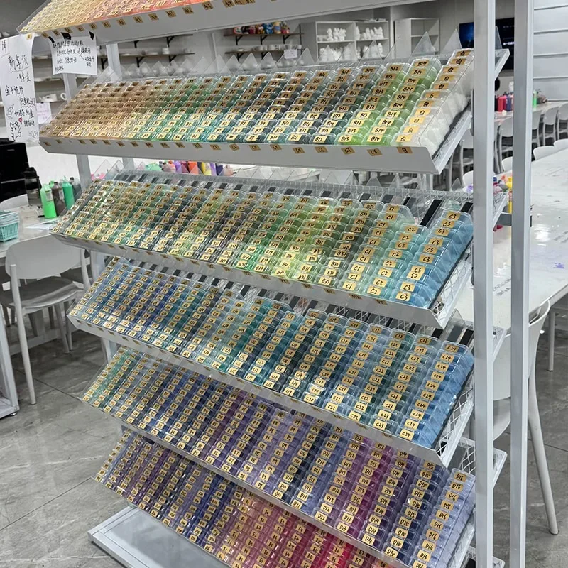 Pin bean storage box display rack transparent finishing rack rice bead material packaging storage bottle tool shelf bookshelf