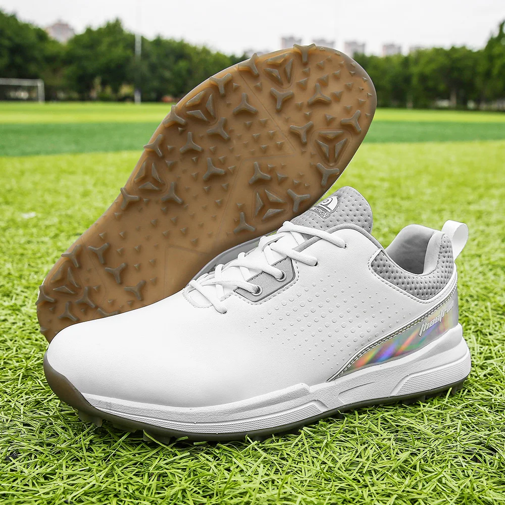 Zapatos de Golf impermeables para hombre, calzado cómodo sin clavos, resistente al desgaste, talla grande 39-48