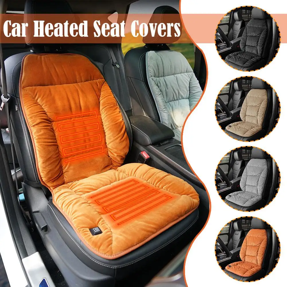 

Car Heated Seat Covers Temperature Adjustable Warmth Comfortable Cushion Automobile Seats Accessories Universal Protector F1J6