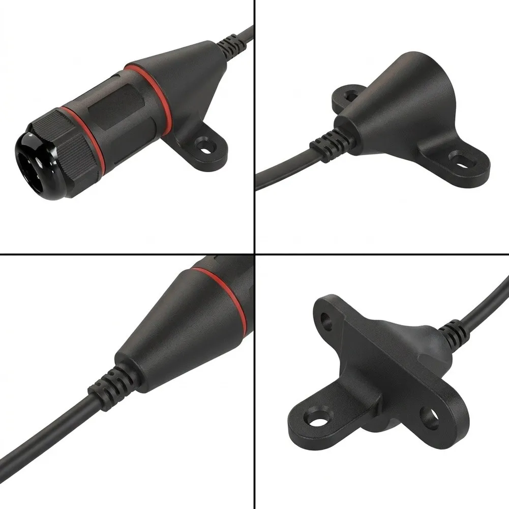 1 Pcs Black IP68 Through-Window For RJ45 Female Connector Compatible with CAT6A Cable 180x50x50mm Crushable Design