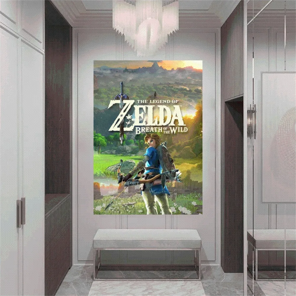 Game The L-Legends of Z-Zeldas Poster Home Office study Wall Bedroom Living Room Kitchen Decoration Painting