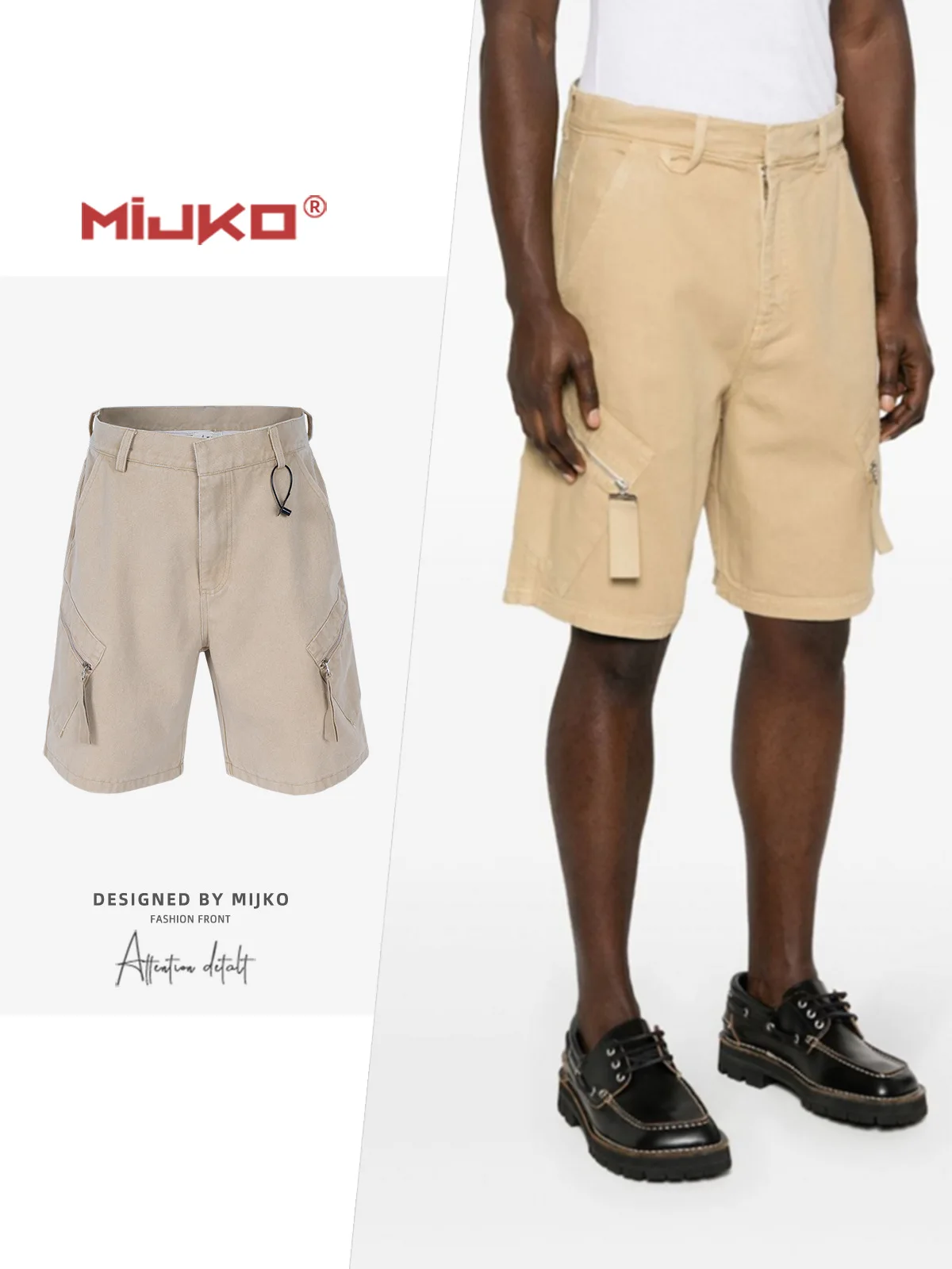 

MIJKO Повседневная рабочая одежда Шорты Мужские модные шорты # 8498