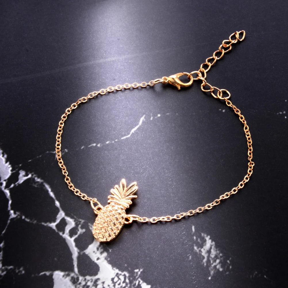 Foot Three-dimensional Women's Anklet Pineapple Anklets Precise Design Jewelry Bracelet