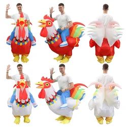 Cosplay Haan Opblaasbare Mascotte Kostuum Cock Blow Up Outfit voor Familie Caroon Pop Grappige Ceremonie Prestaties Feestjurk Prop