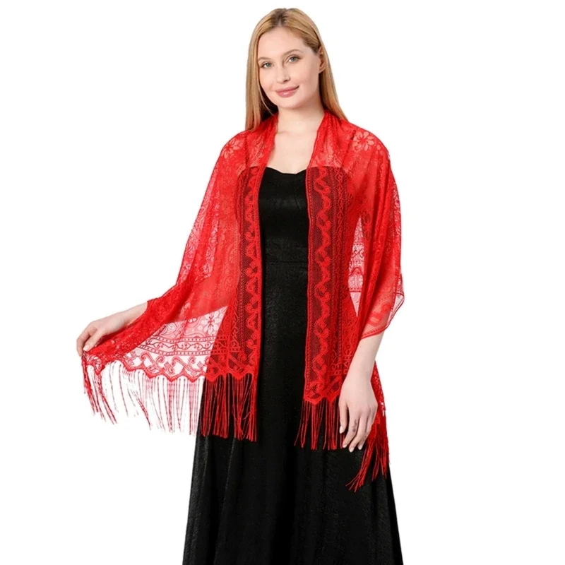 Formal Shawls And Wraps For Evening Dresses Bridal Shawl Wedding Shawls Wraps Bridesmaid Shawl Summer Women Lace Shawl R7RF