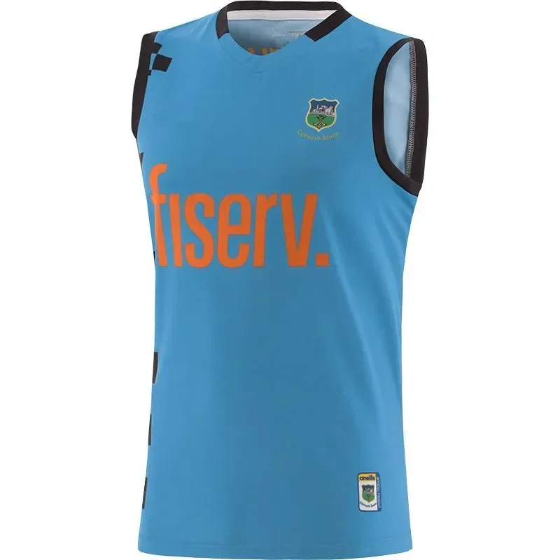 2024 سترة تدريب Tipperary GAA للرجال من قميص الرجبي الحجم: S-3XL (اسم ورقم الطباعة)