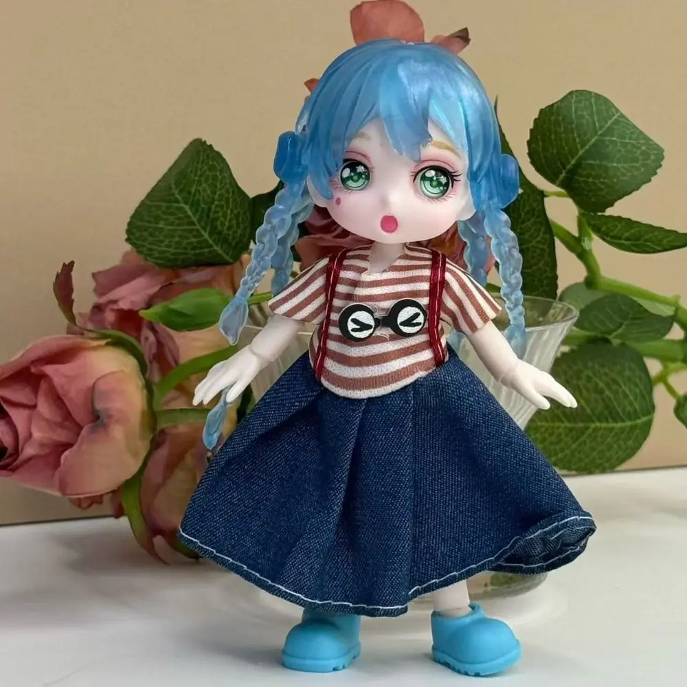 13 cm Höhe Puppenkörper Nackte Puppe Sphärische Gelenke BJD Figur Multi Gelenke Cartoon Manga Gesicht Beweglicher Körper 4 Zoll Puppe