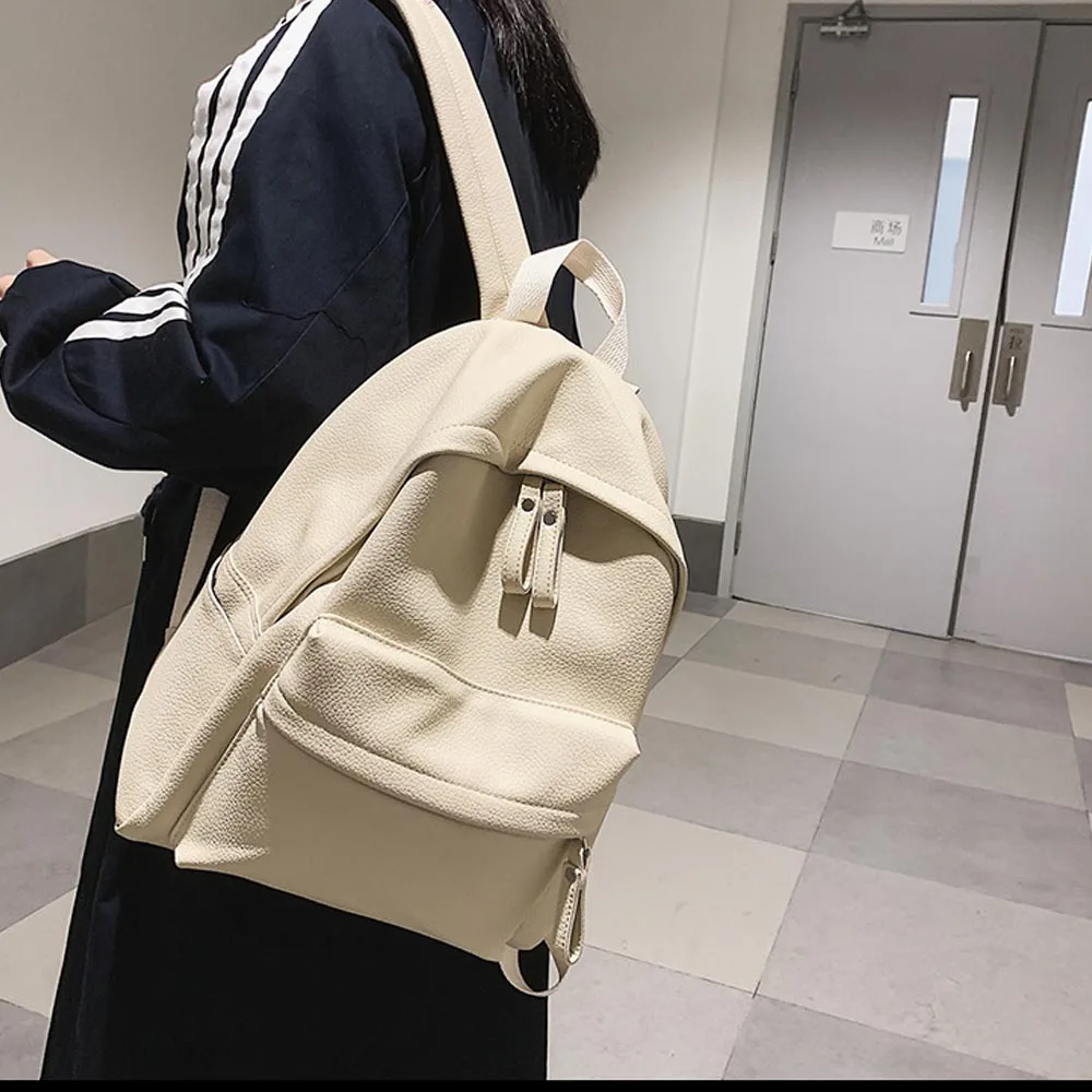 Personalized Embroidery Simple And Versatile Campus Backpack Suitable For High School University, And Junior High School Studens