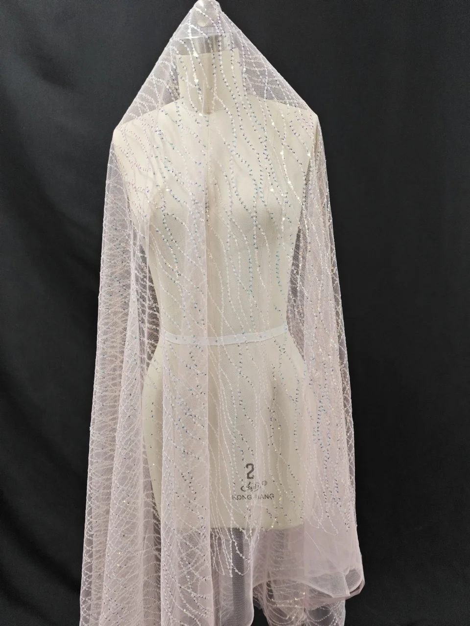

Роскошное сетчатое прозрачное свадебное платье с каплями, свадебное украшение, вечернее платье, сценическое вспышка, швейная ткань, ультратонкая бусина