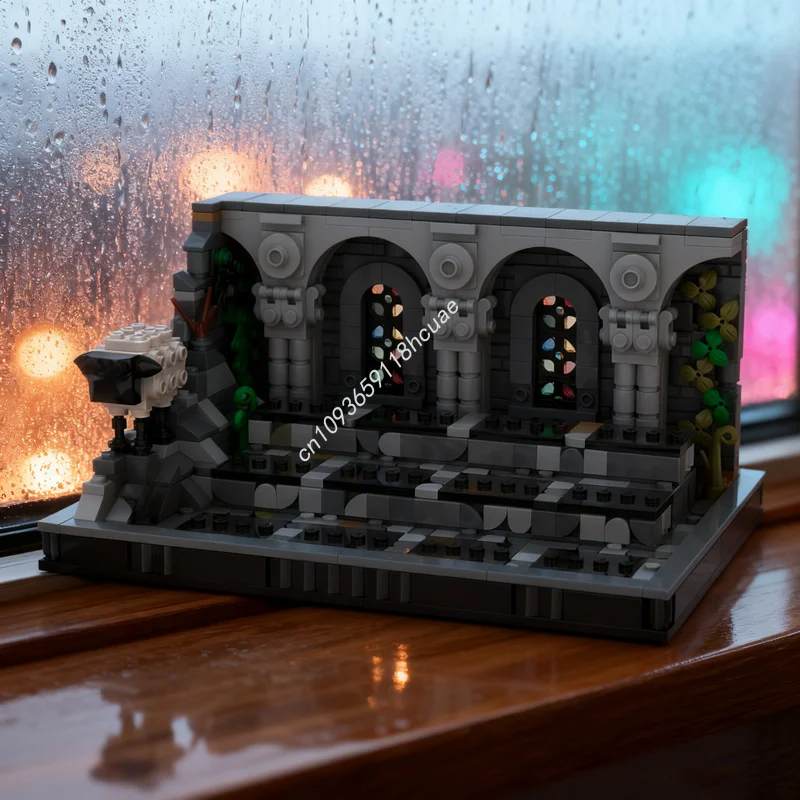 

754 шт. MOC D минифигурки, подставка, Коллекционная модель, строительные блоки, Рождественский подарок, архитектурные игрушки, идея «сделай сам», образование, день рождения