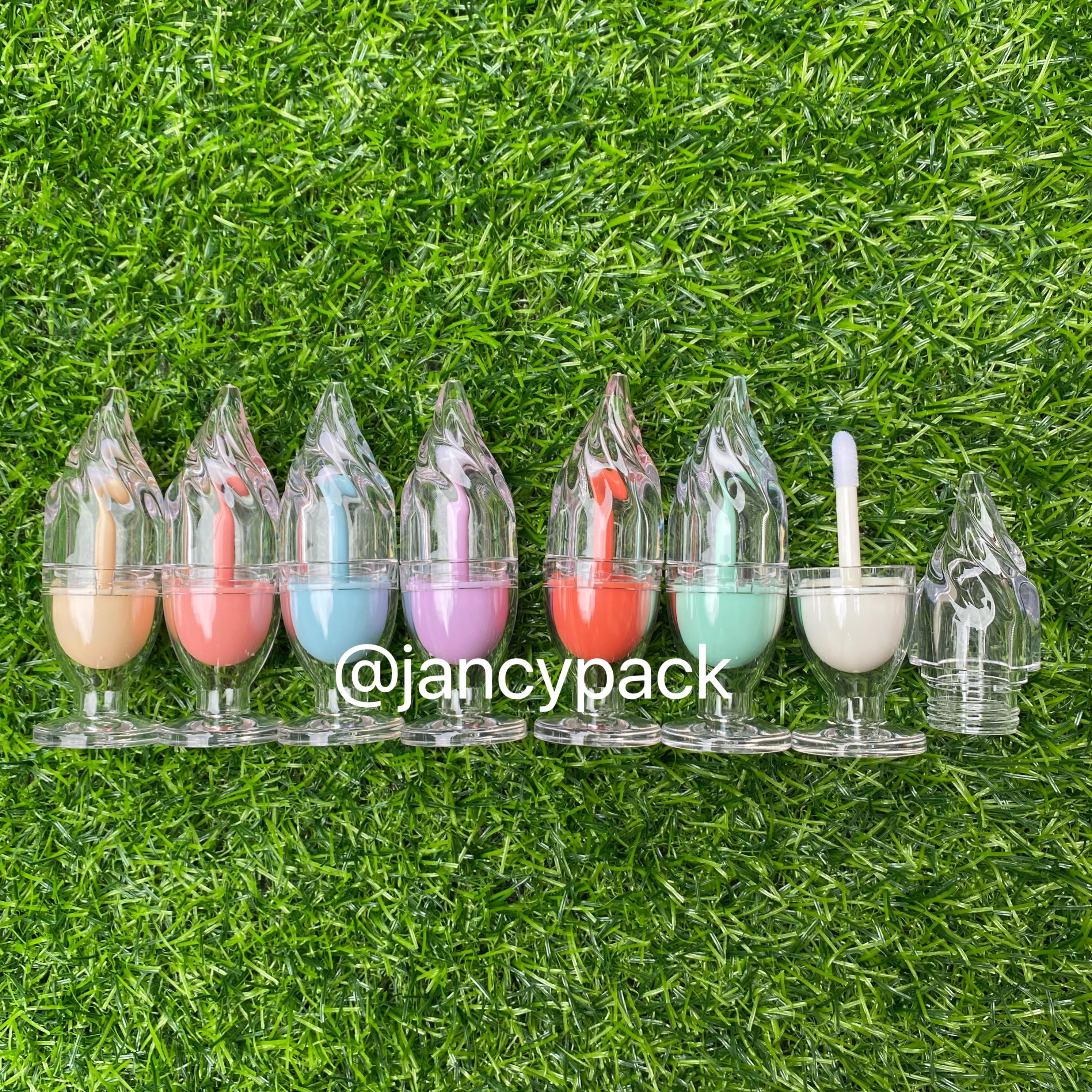 

Контейнер для блеска для губ в форме мороженого, многоразовый тюбик для блеска для губ, глазурованный образец, дорожная бутылка, косметические аксессуары