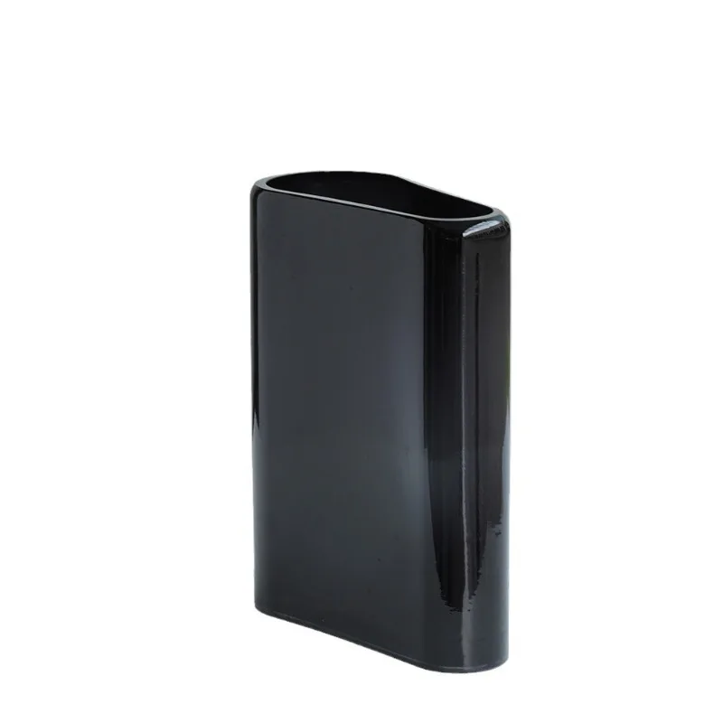 

Irregular large flat bucket, flower glass vase, simple desktop flower device