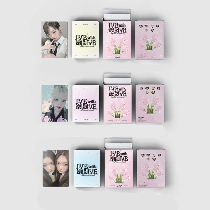 KPOP 50pcs/set IVE New Album Laser LOMO Card Rei LIZ Leeseo Yujin WonYoung GAEUL Girl Group Collection Gift Postcard Photo Card