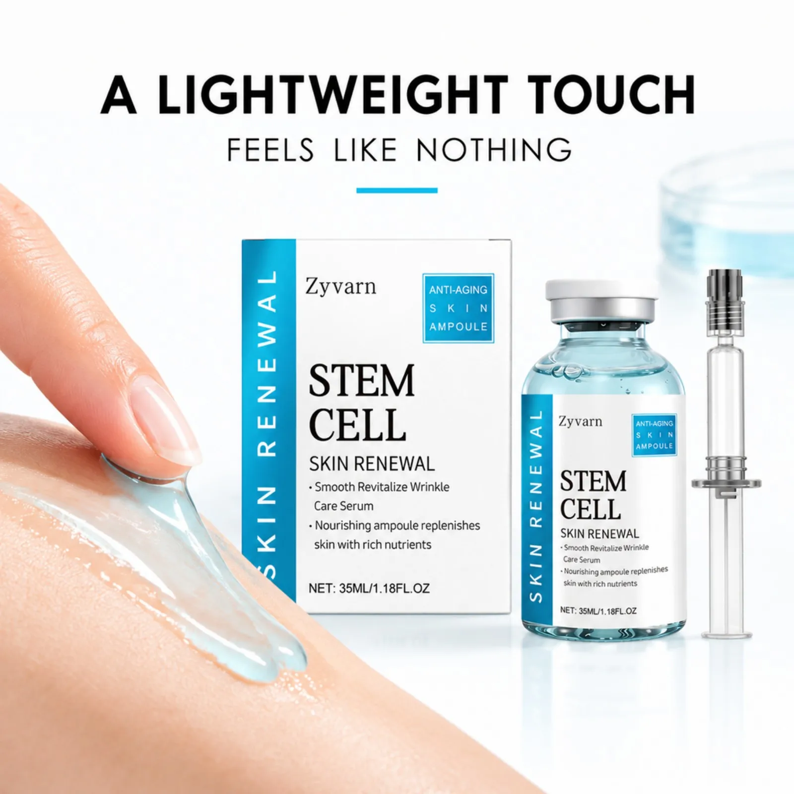 Peptide Ampoule Serum 35ml Barrier Repair Hydrating Essence for Dull Skin Radiance Elasticity Smooth Fine Lines Daily Care