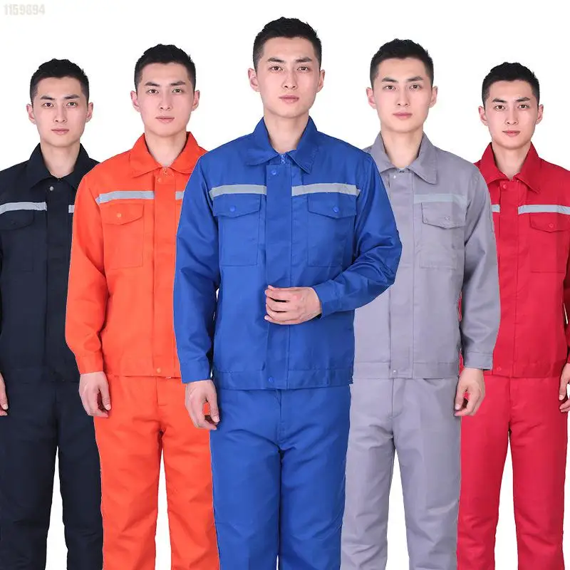 

Pure Cotton Thick Polyester Card Reflective Strip Split Work Clothes Printing And Printing Seamen's Labor Insurance Clothing Ele