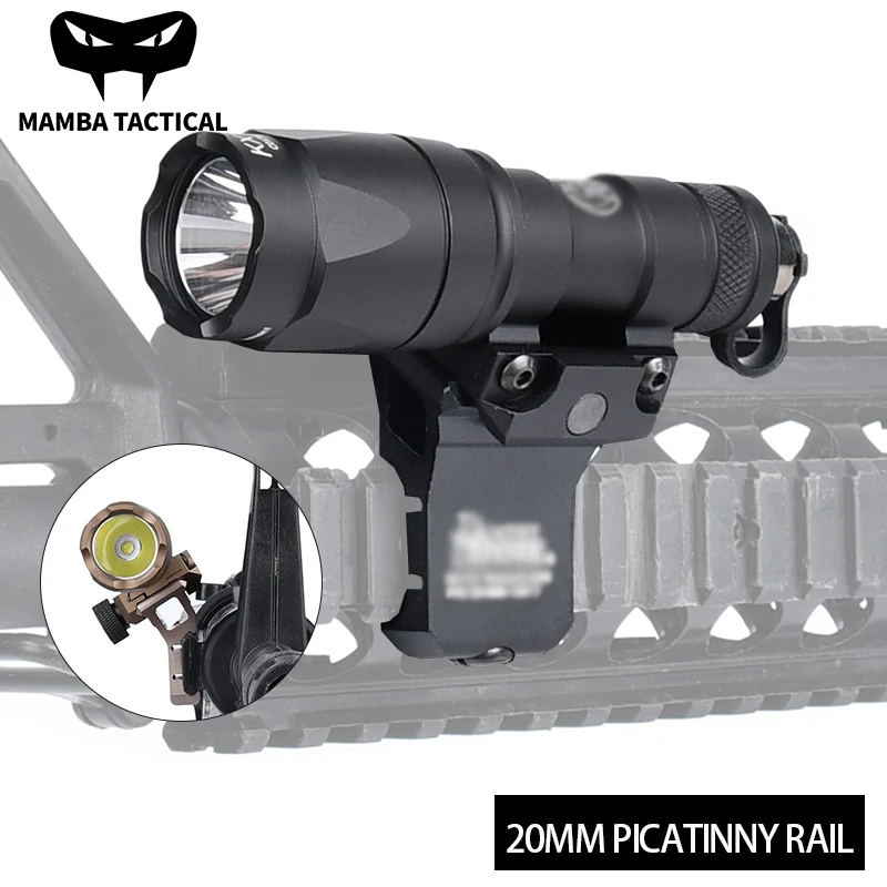 

Tactical M300A LED Flashlight M600C Scout Light With DD Metal CNC Offset Mount Base MLOK Picatinny Rail Rifle Lighting Torch