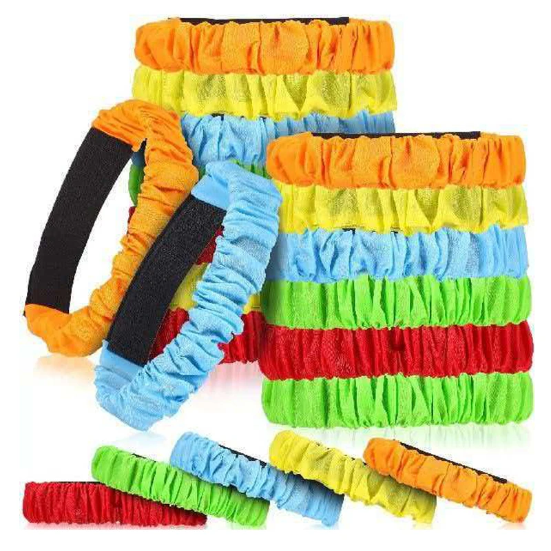 4PCS Three Legged Race Bands Kids Outdoor Activities Teamwork Training Relay Games Carnival Field Day Backyard Party Supplies