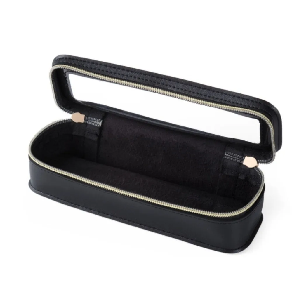 

PU Leather Makeup Brush Box Transparent Large Capacity Pencil Case Waterproof Zipper Closure Storage Pouch Travel Accessories