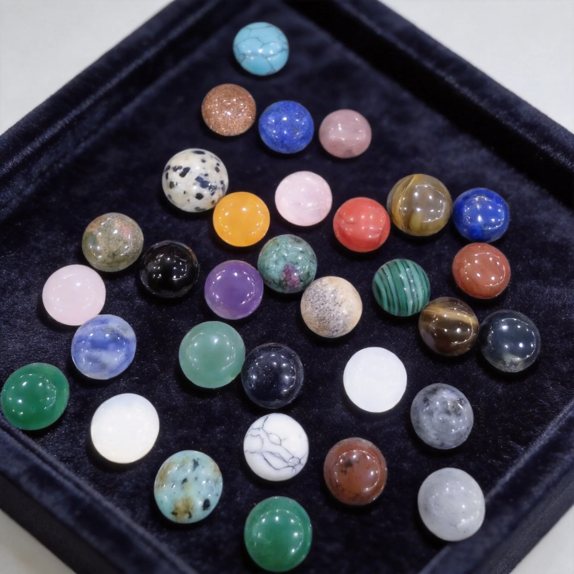 20/30/50pcs Natural Stone Round Cabochon Flatback Gemstone 20mm DIY Ring Earring Bracelet Necklace Jewelry Making