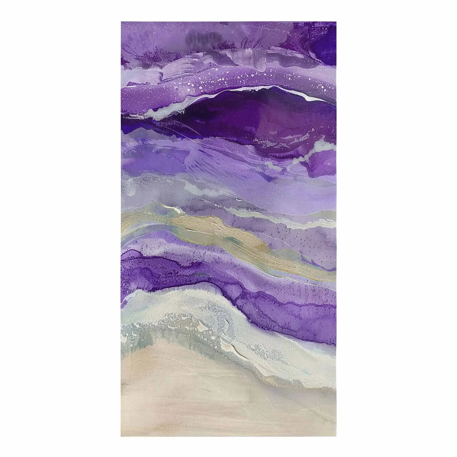 Wave Gradient Abstract Purple Microfiber Towel Absorbent Kitchen Cleaning Cloth Dish Towel Household Cleaning Towel