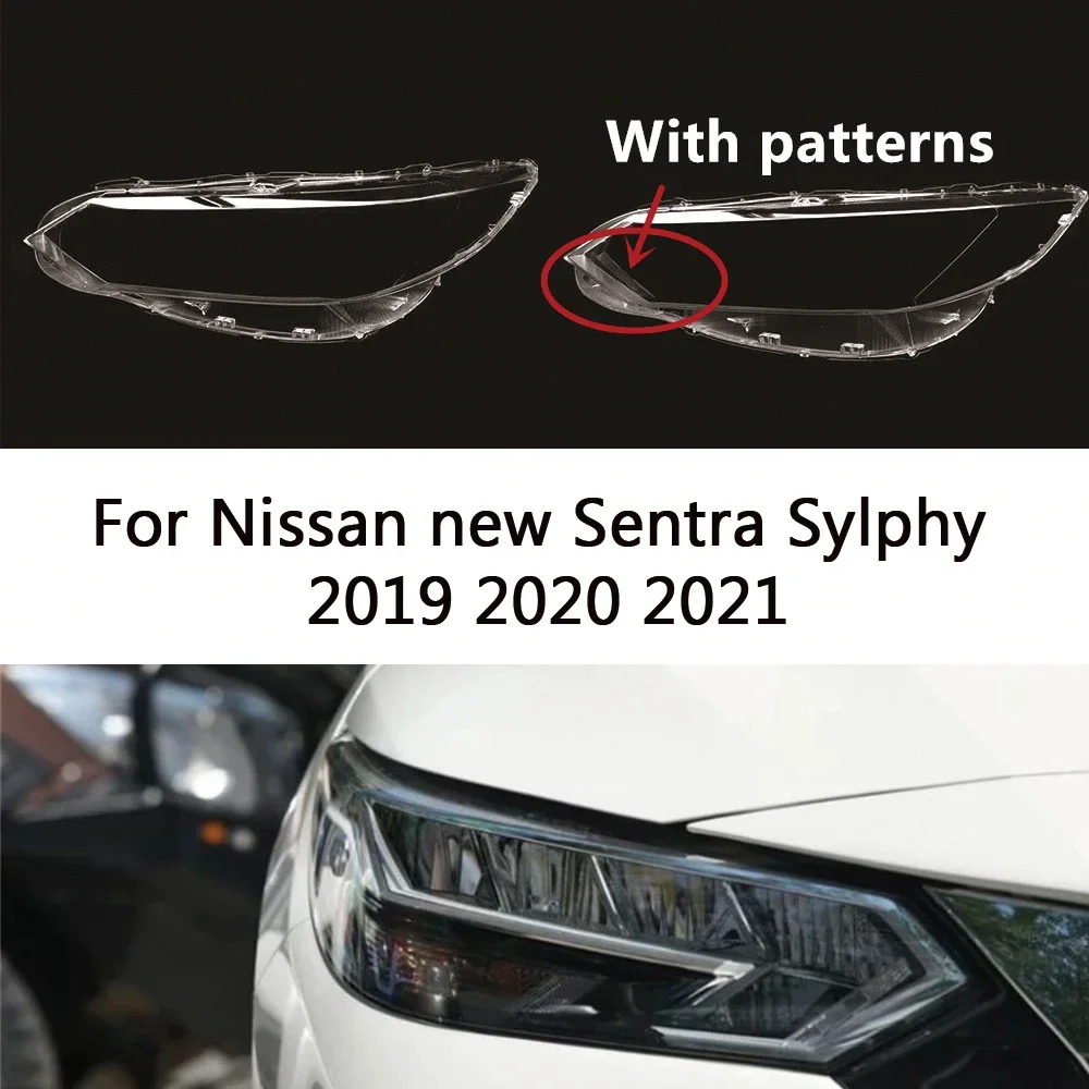 

HTTCY Для Nissan new Sentra Sylphy 2019 2020 2021, передняя фара автомобиля, крышка объектива, крышка лампы, абажур, фара, маска