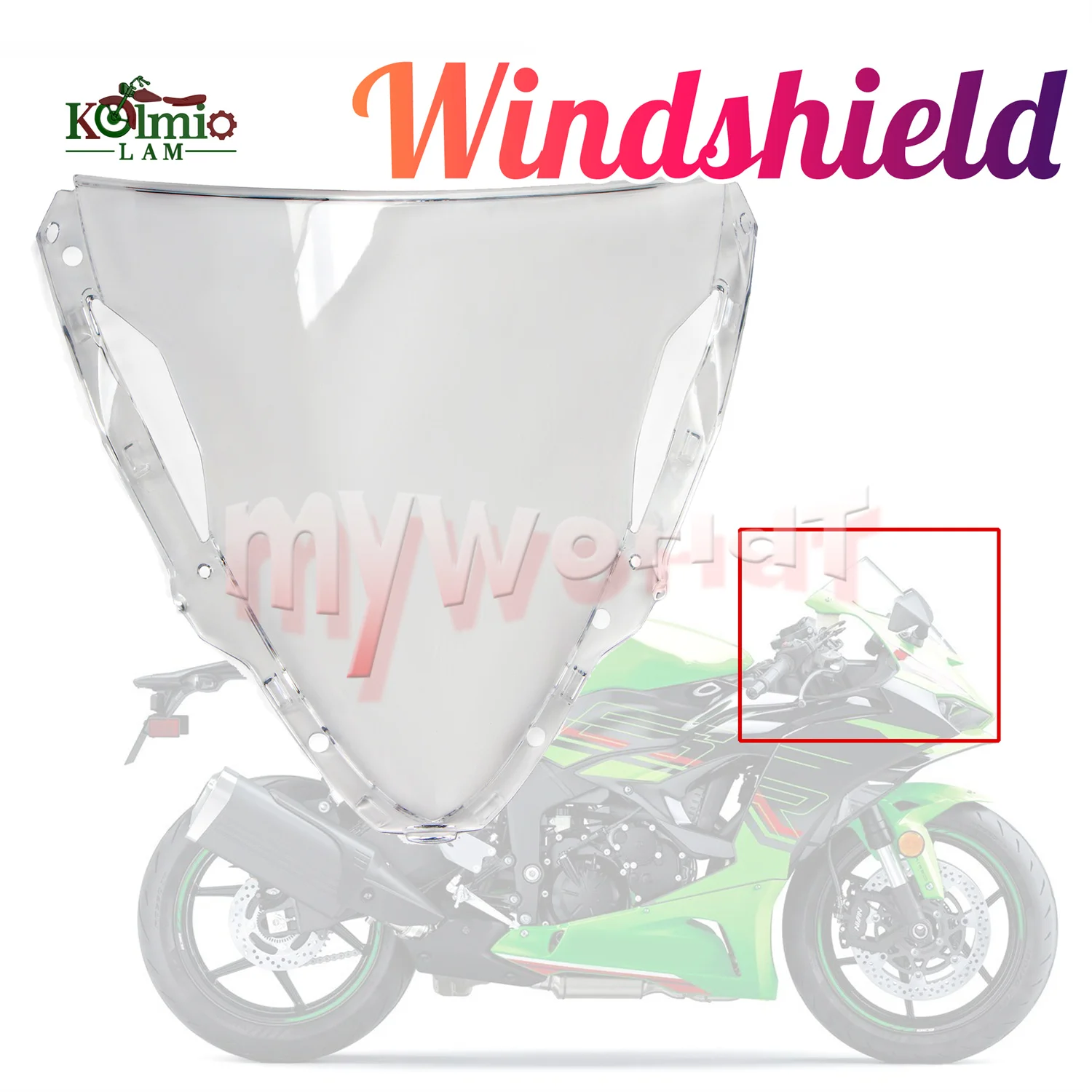 

Подходит для Kawasaki NINJA ZX6R 2024 лобовое стекло мотоцикла